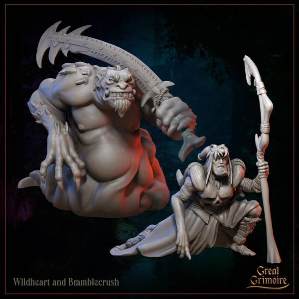 Arcane Beastmasters - Wildheart with Bramblecrush - 32mm - by Great Grimoire
