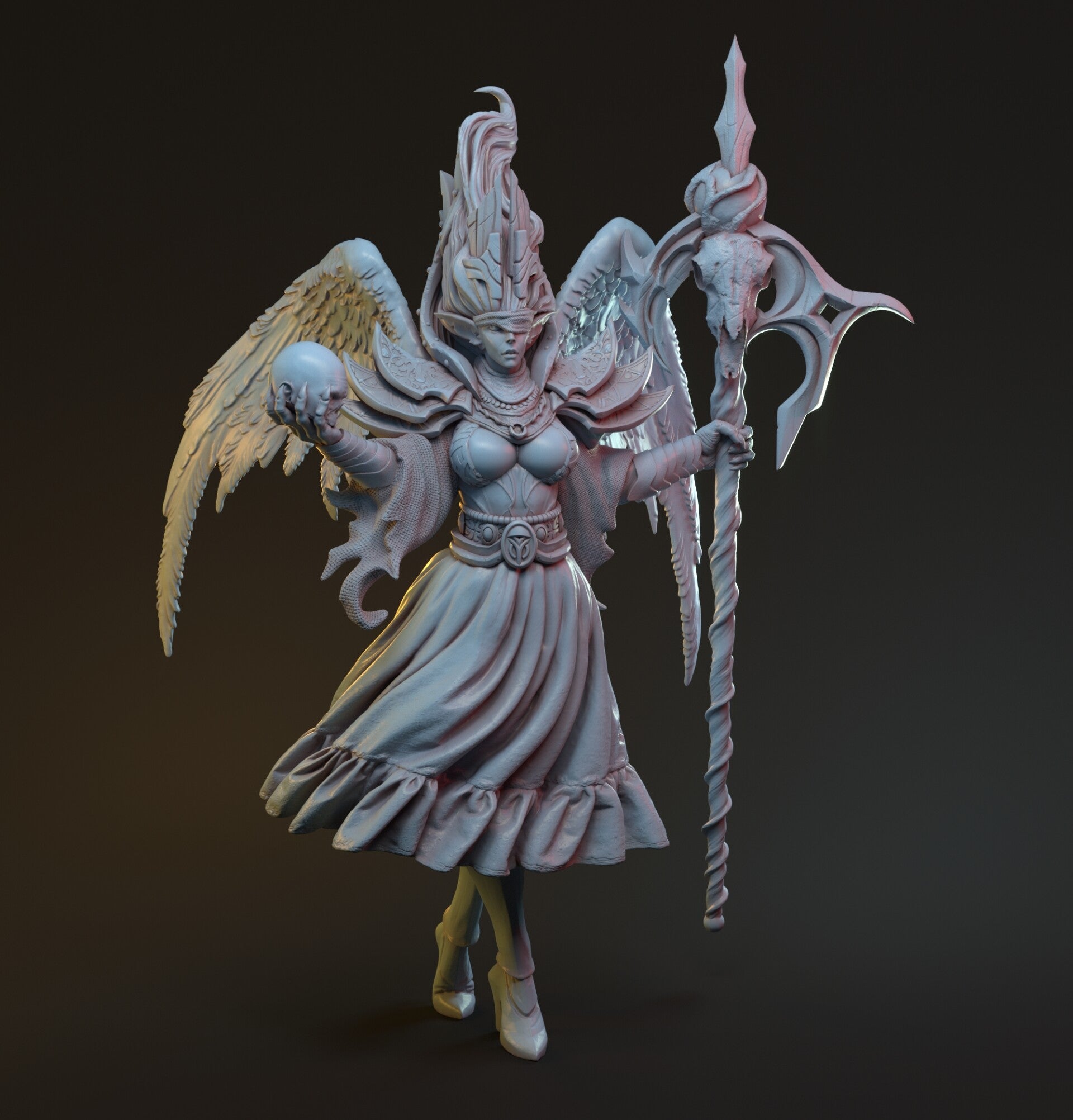 Selestia with "simple" base (from Hanza) - Scale 75mm - by Mythreal Games