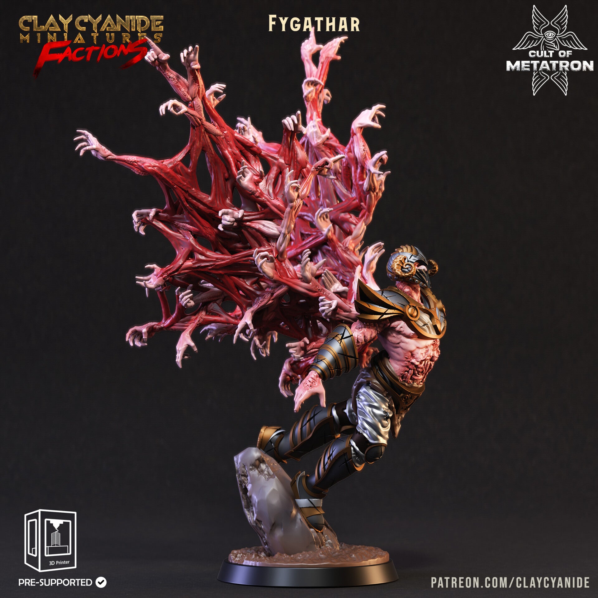 Cult of Metatron - Fygathar - 32mm model - by Clay Cyanide
