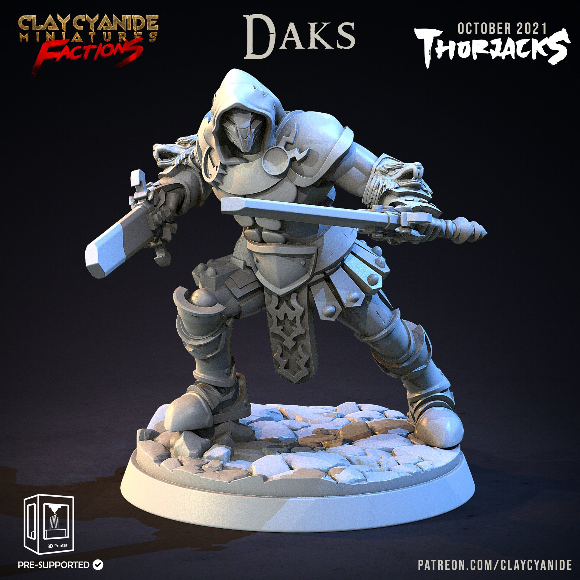 Thorjacks - Daks - 32mm model - by Clay Cyanide