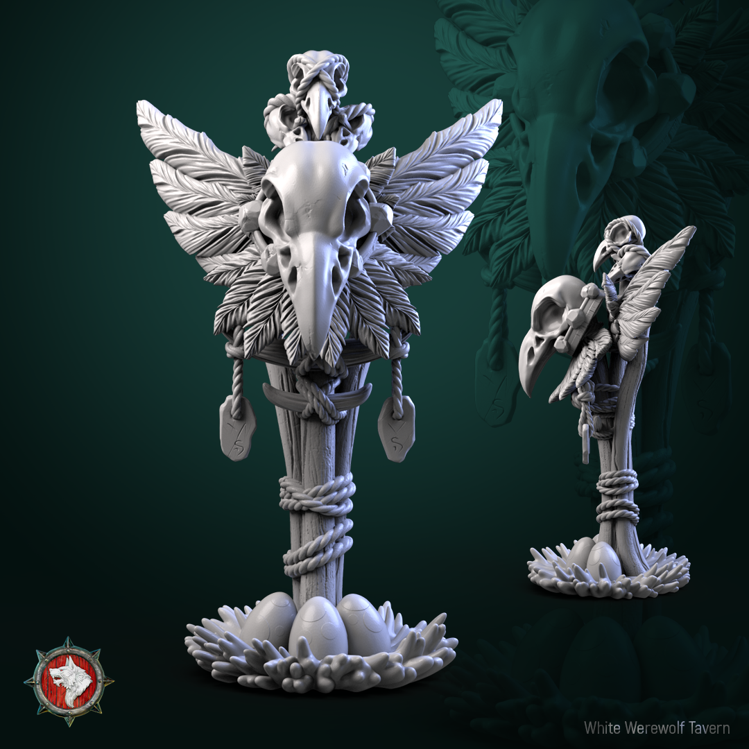 White Werewolf Tavern - Evil Totem  - 32mm