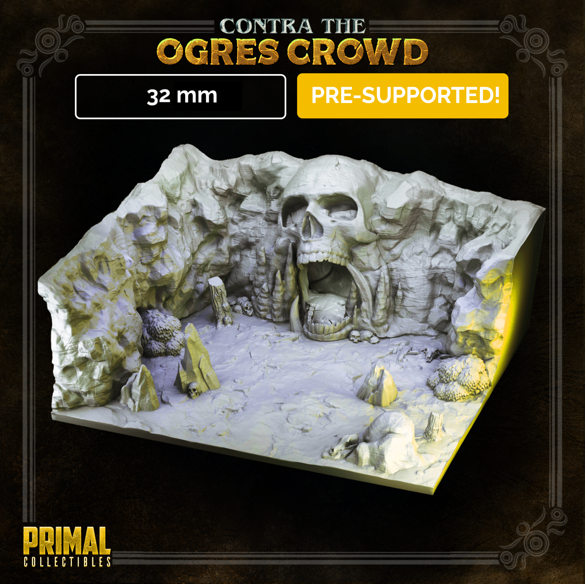 Contra Ogres Crowd - Scenery: Cave Entrance - 32mm - by Primal Collectibles