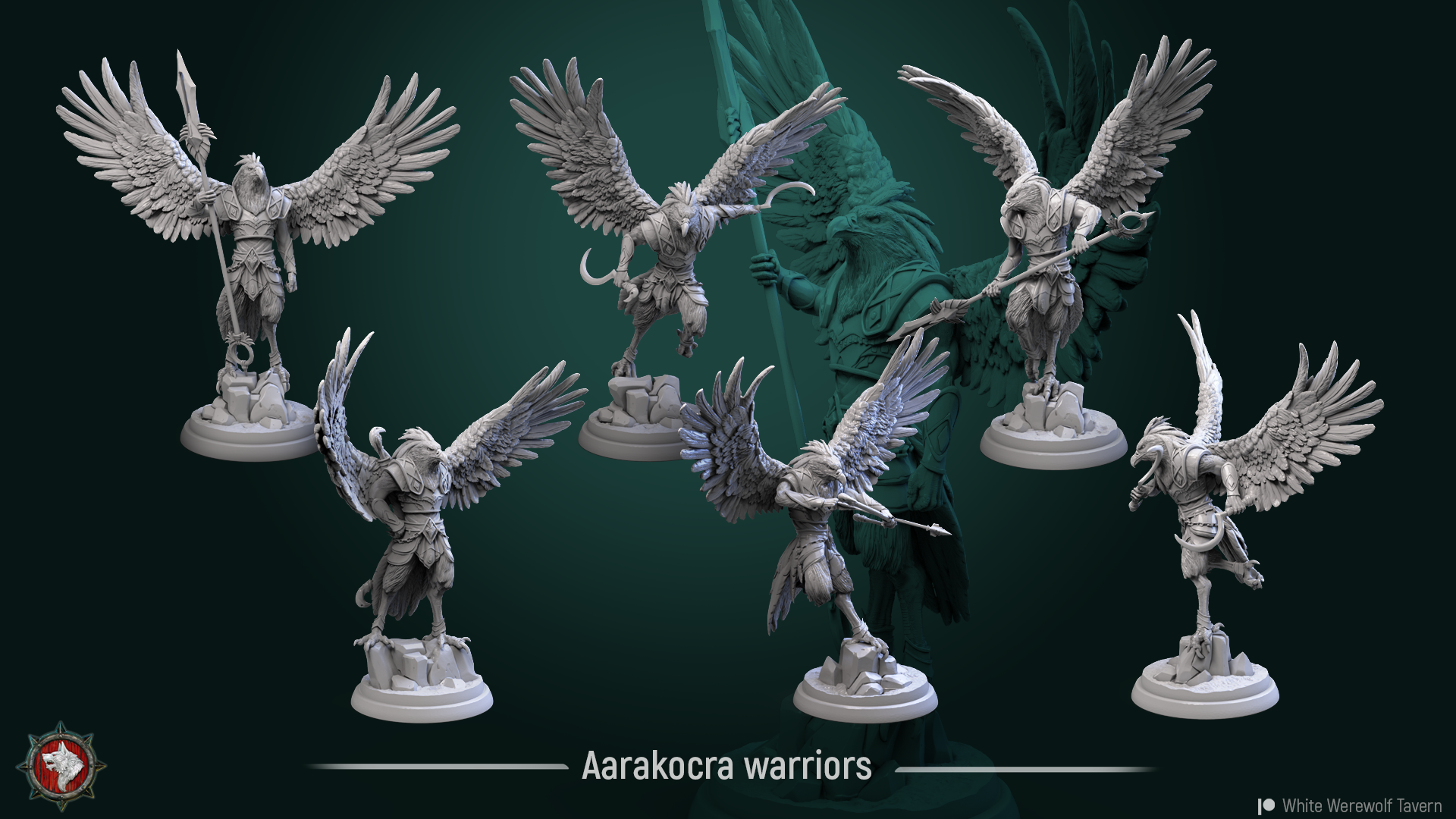 Winged Warriors - Aarakocra Warriors 6x - 32mm