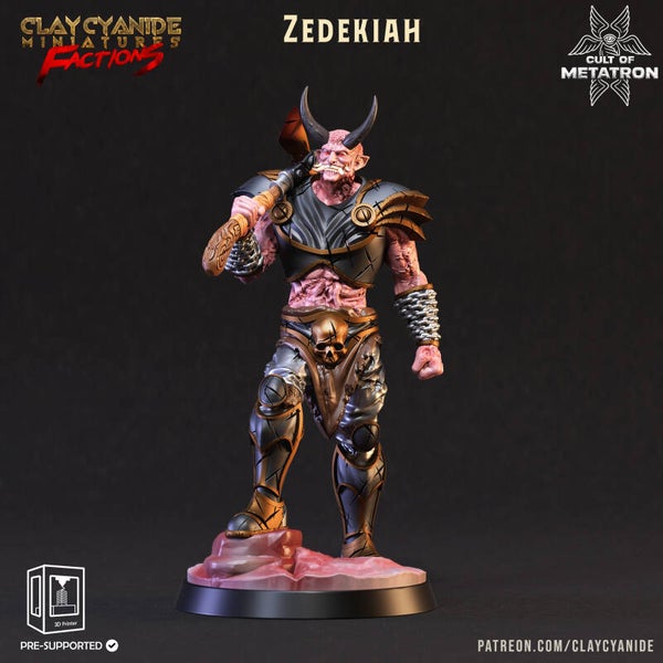 Cult of Metatron - Zedekiah - 32mm model - by Clay Cyanide