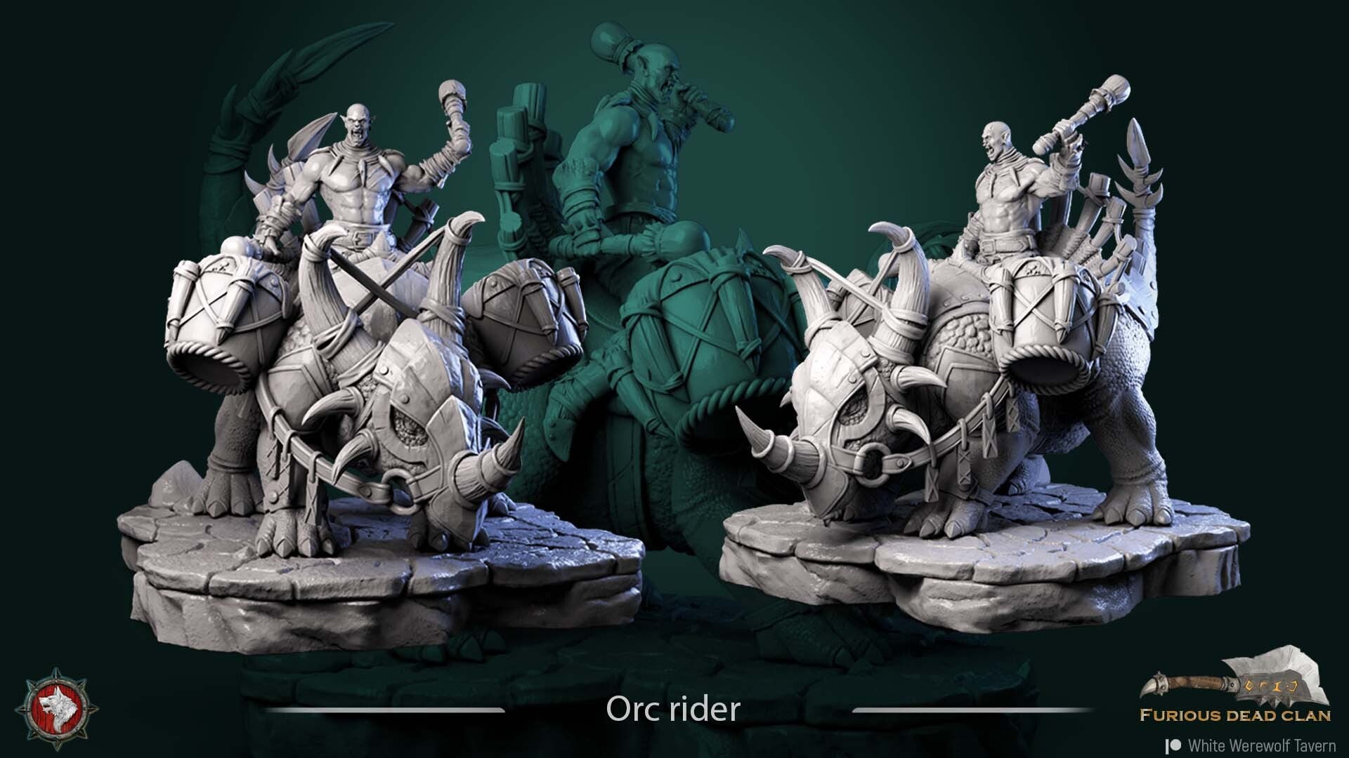 Furious Dead Clan - Orc Beast Rider - 32mm