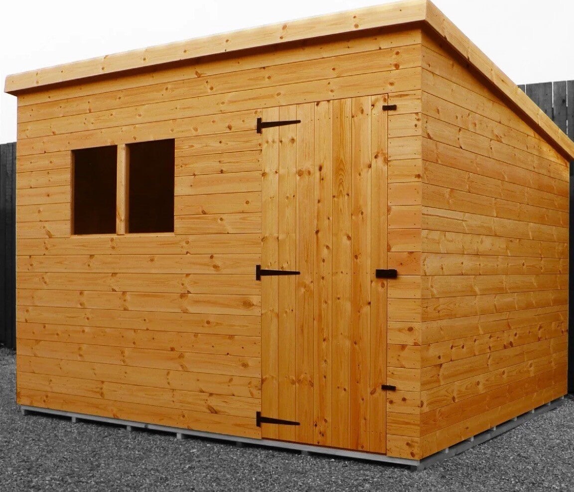 10x10 flat roof garden shed