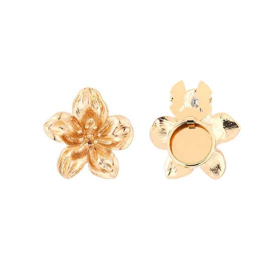 Button cover parel bloem groot – Lauré Button cover parel bloem groot – Lauré