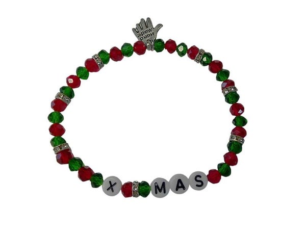 Kerstarmband X-mas strass