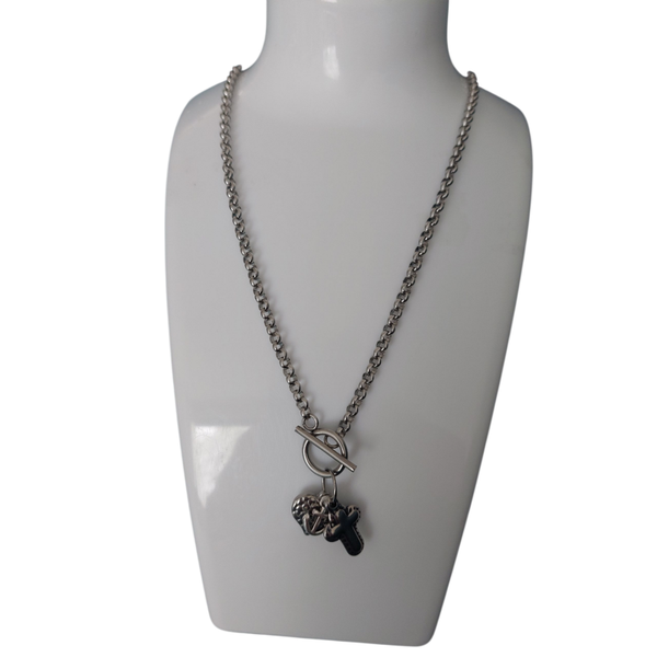 Stainless steel zilveren ketting – Geloof, Hoop & Liefde