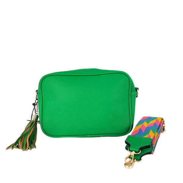 Cross body bag met strap en kwastje