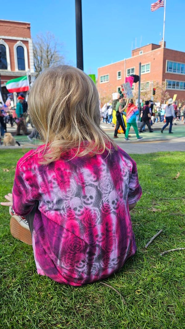Skulls and Roses Tie Dyed Youth Tee