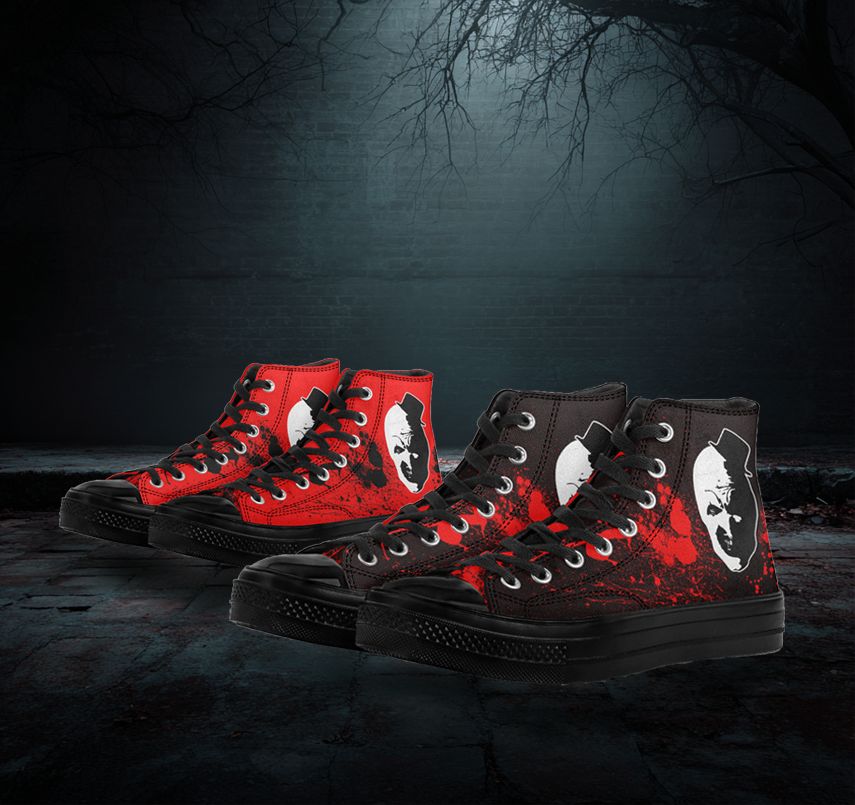Art the Clown Face Terrifier High Top Sneakers