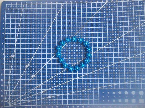 bracelet fleur bleu