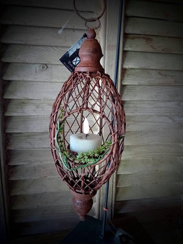125130 rusty hanging ornament 25 cm