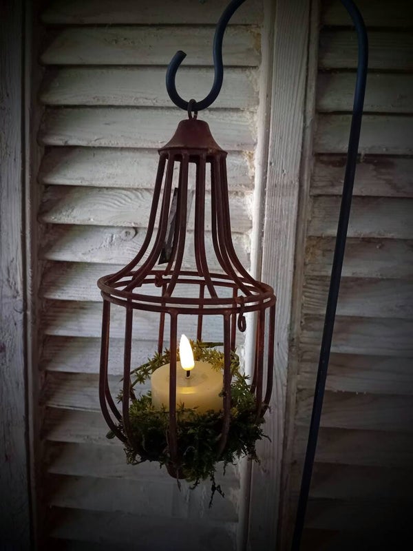 121835 rusty hanging ornament L 31 cm