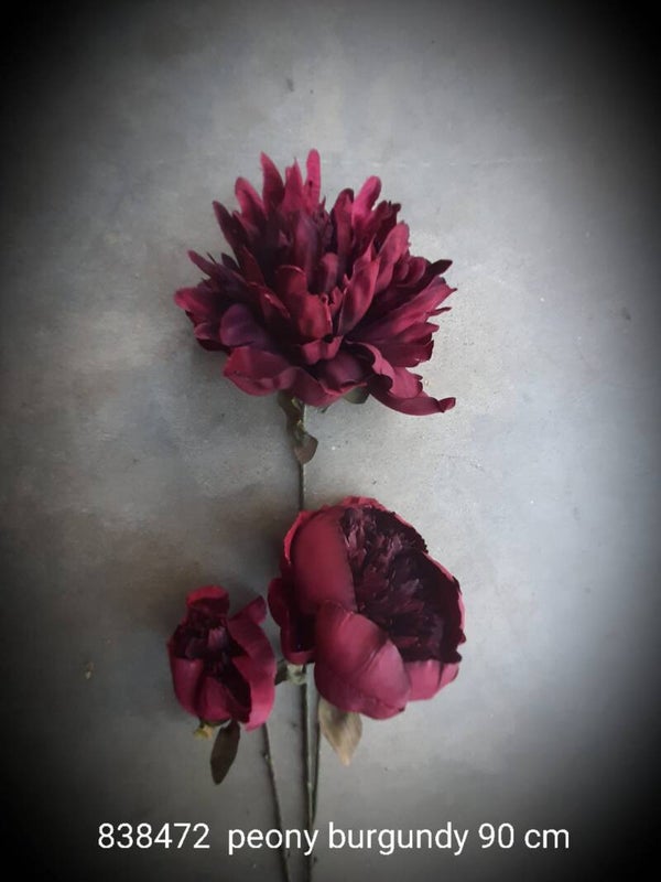 838472 peony burgundy 85 cm