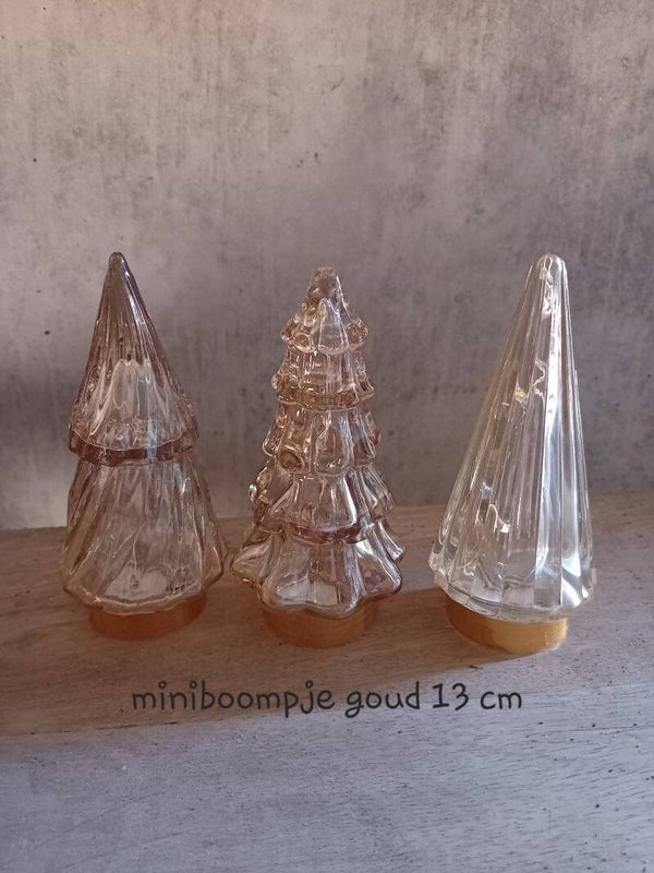 mini glasboompje gold led gaan per 12