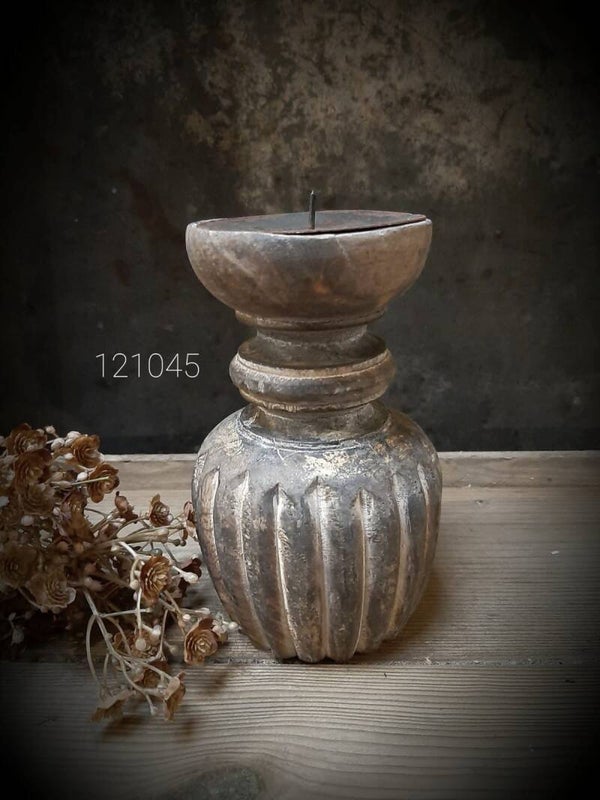 121045 kandelaar vintage black