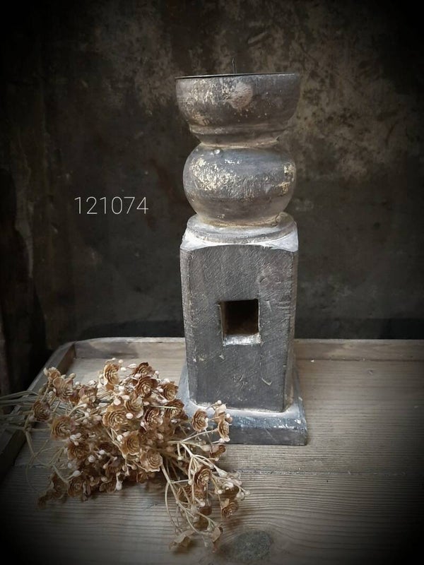 121074 kandelaar vintage black