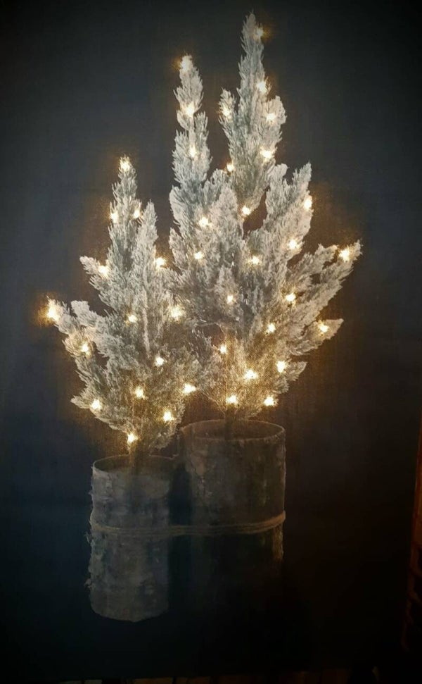121319 Wanddoek 2 boompjes led L (verpakt per 4)