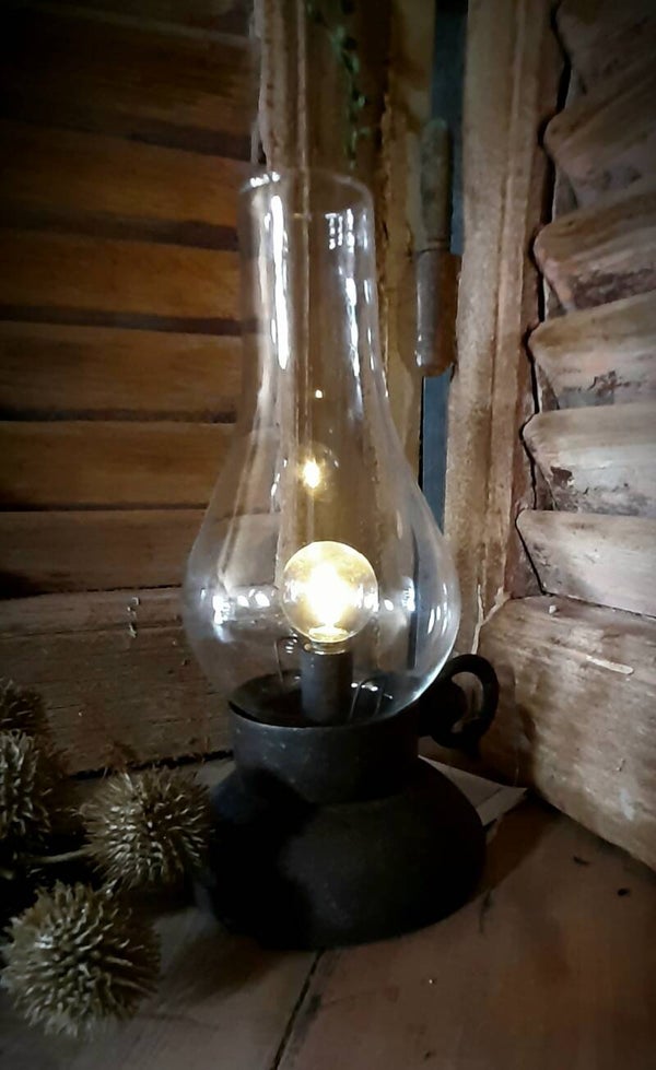 Olielamp led antique black 121269 (verzenden op eigen risico)