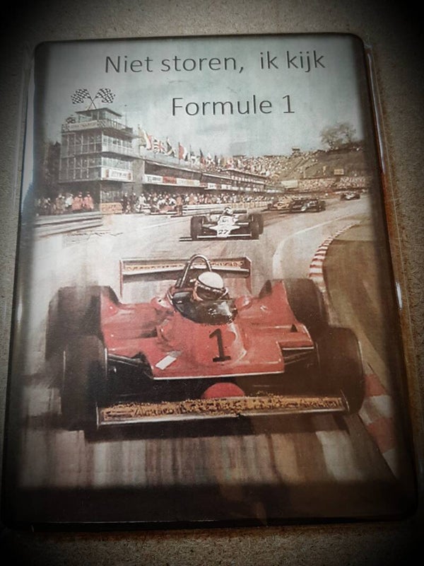 nostalgisch foto en tekstbordje no.903 (per 4 stuks) niet storen gekleurd auto