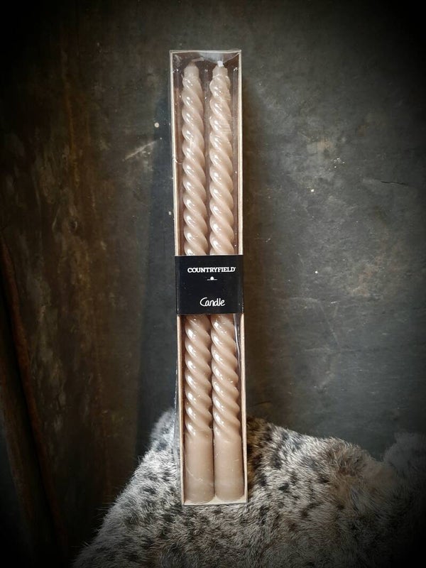 782743 twist kaarsen 2 per doosje caramel