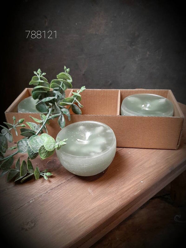 788121 Drijfkaars olive 3 in doos