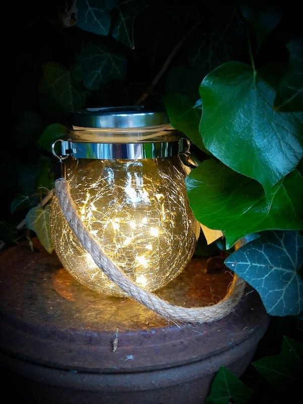 787655 solar lamp glas bruin(  verzenden op eigen risico