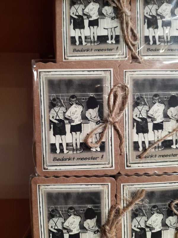 Zoopie  bedankt meester (per 4 verpakt)