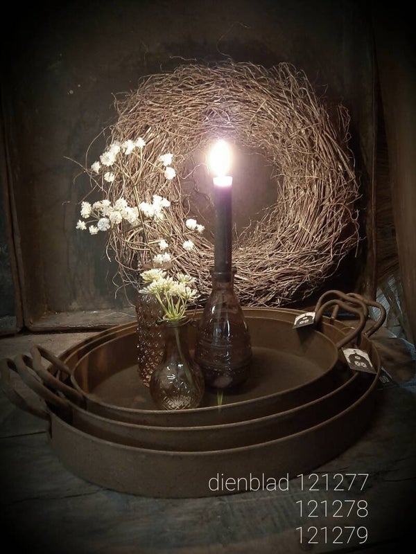 121279 dienblad rusty brown ovaal L