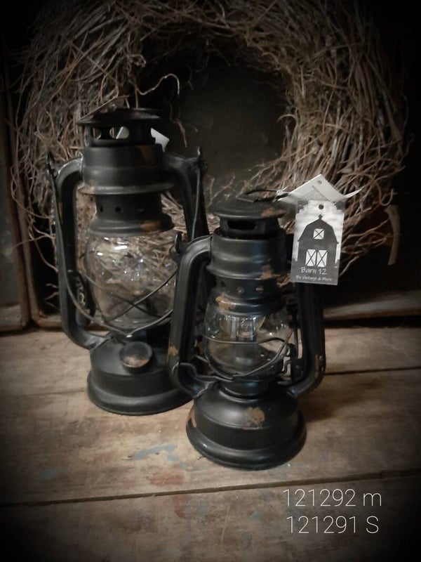 121292 stormlantaarn vintage black m led