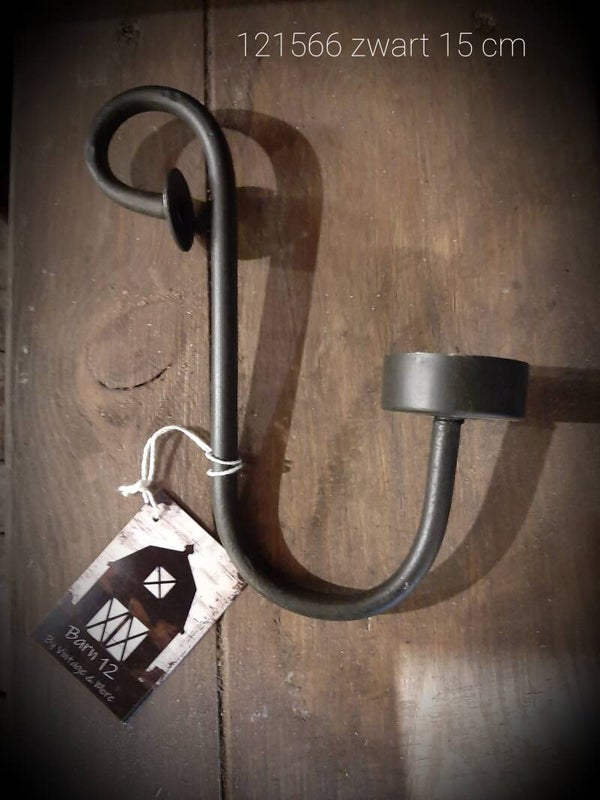 121566glas kandelaar 15 cm gaan per 4 black