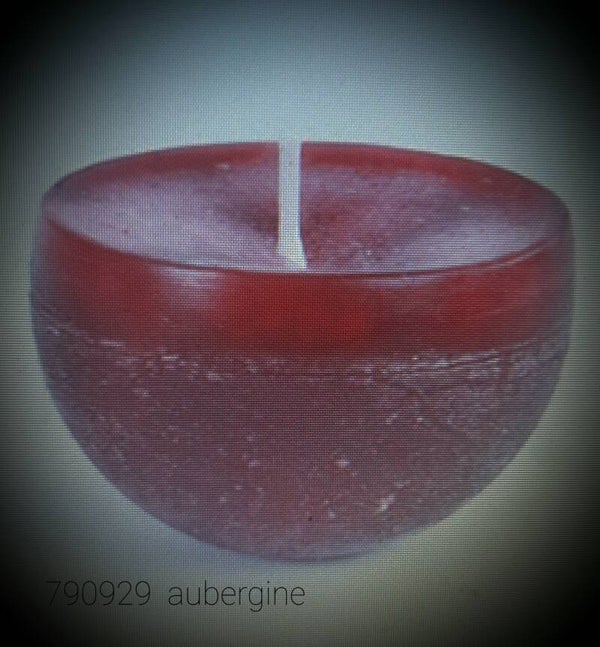 790929  drijfkaarsen aubergine  3 in doos