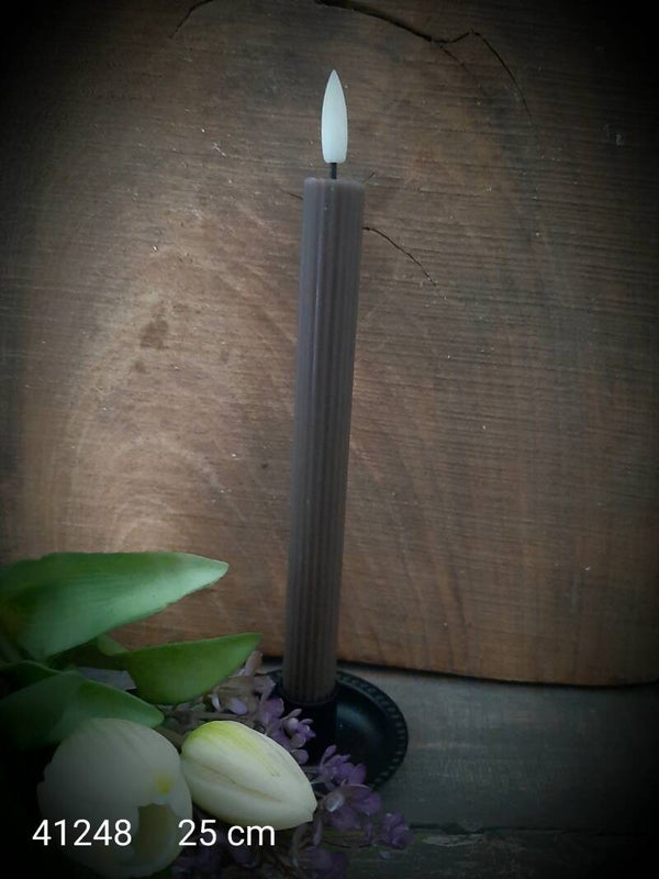 41248 ledkaars 25 cm  set/2   taupe   gaan per 6