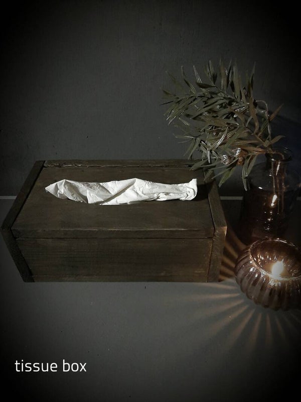 Tissuebox gerecycled hout