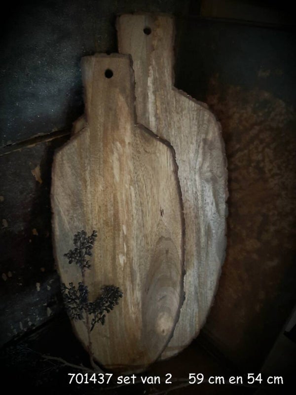 701438 set van 2 tapasplanken ovaal