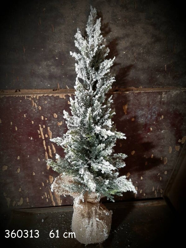 360313  tree snow in jute  61 cm