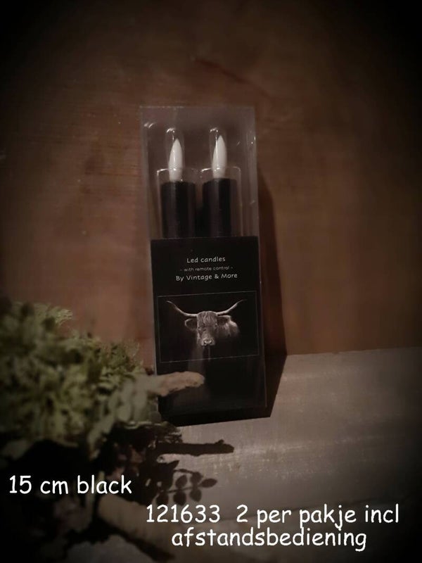 121633  led dinerkaars black gaan per 3 pakjes