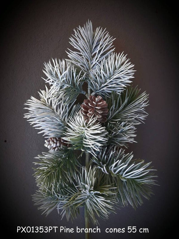 Px01353 pine branch with cones 55 cm