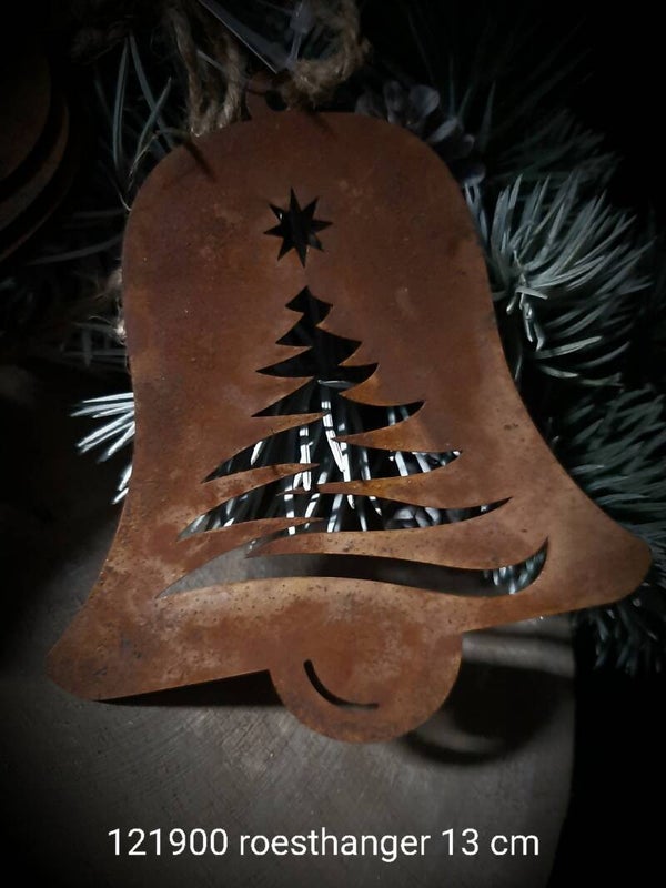 121900 rusty hanger klok 13 cm