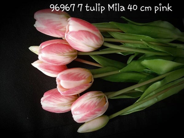96967 7 tulip Mila 40 cm in doos per 6 ds pink