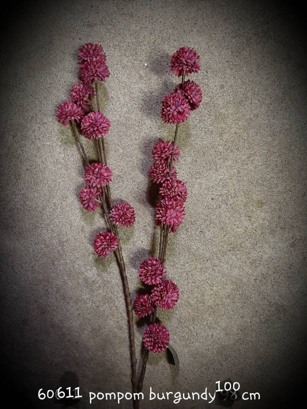 60611 pompom burgundy  100 cm