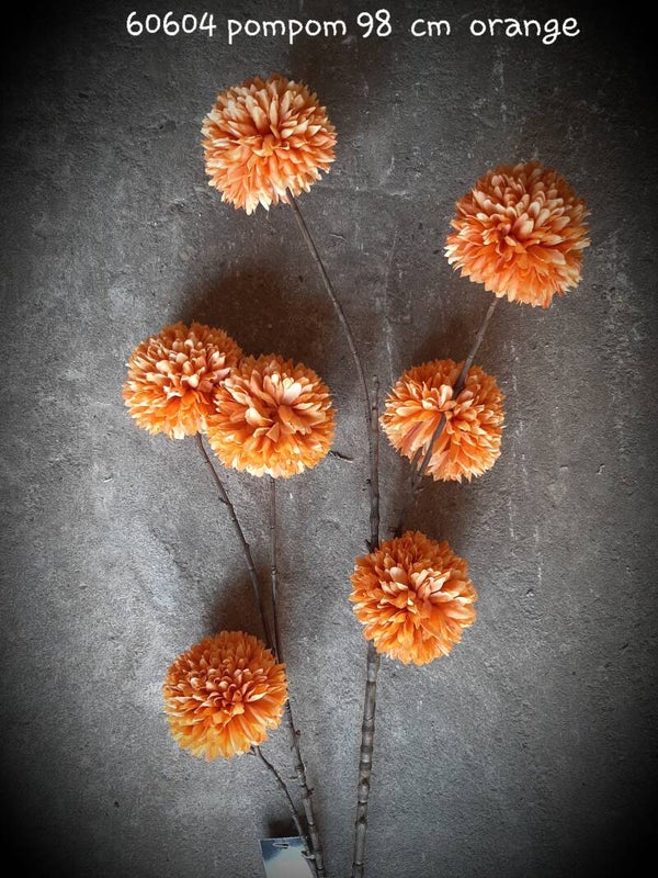 60604 pompom  orange 98 cm