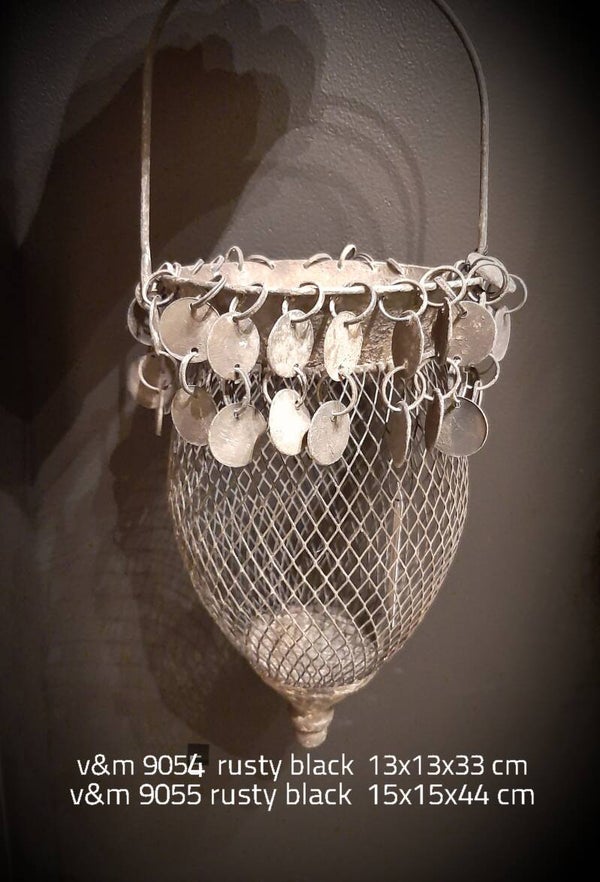 829055 hanging basket vintage grey L