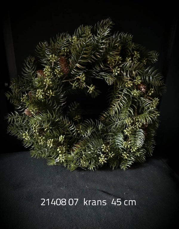 21408 07  krans met groene besjes