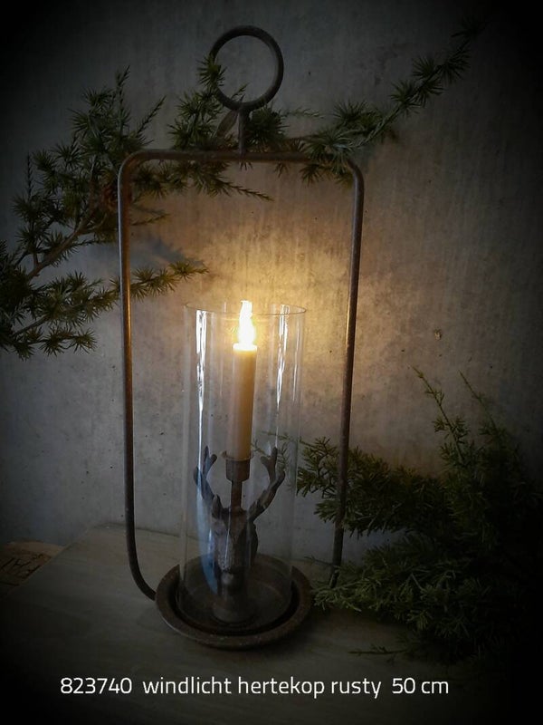 823740 windlicht hertekop 50 cm ( niet te versturen. Alleen op pallet