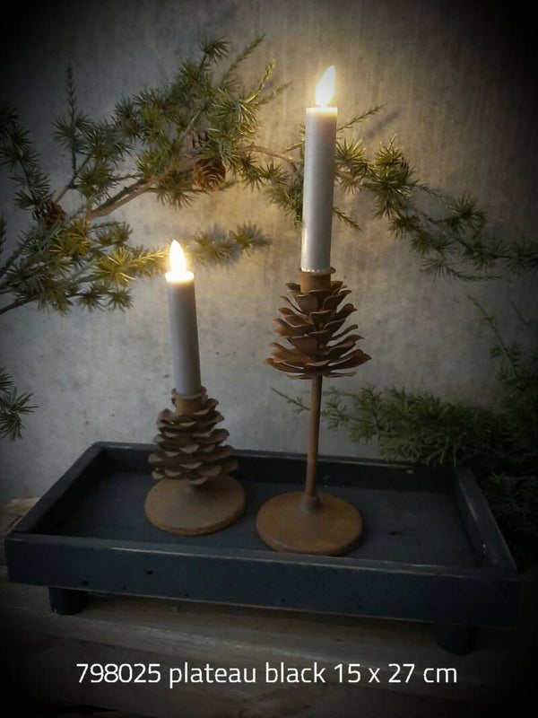 798025 plateau Vintage black S 15 x 27 cm