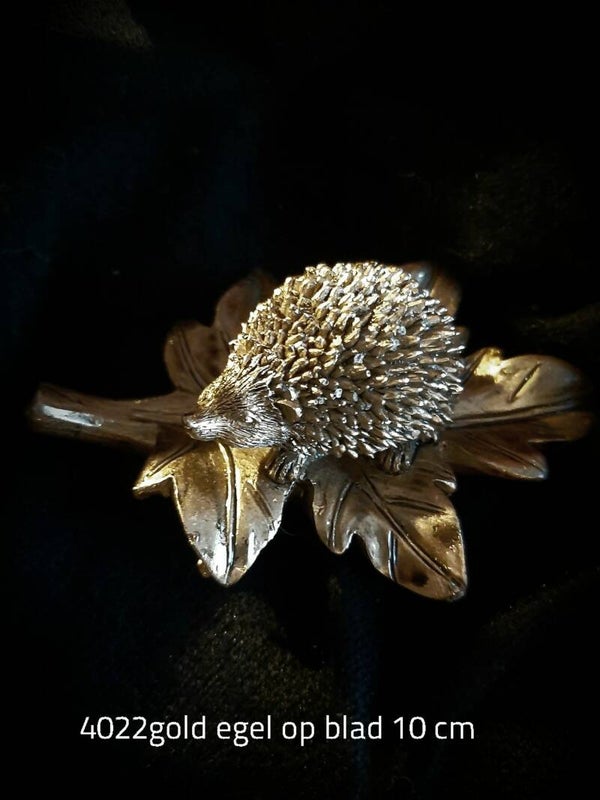 4022go  egeltje op blad gold gaan per 6