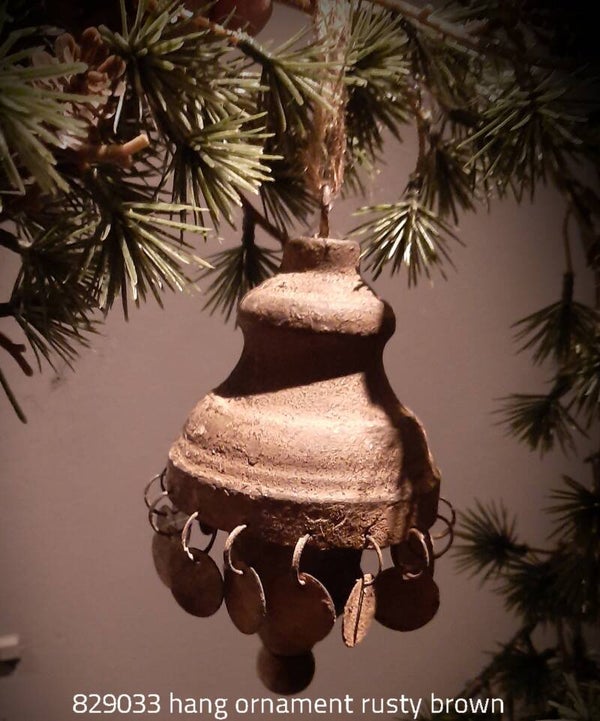 829033 hang ornament rusty brown